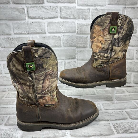 Skechers X John Deere Boys Size 6.5 Moss Burrow Camo Waterproof Boot - Picture 1 of 15